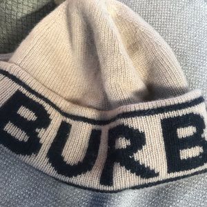 Burberry Logo Quilted Beanie Beige